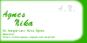 agnes nika business card